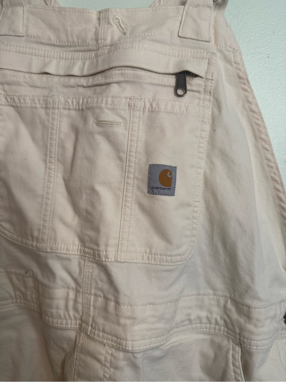 Carhartt Women's Khaki Cotton Overalls (L) - Picture 2 of 9